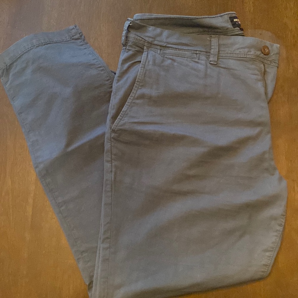 American Eagle Gray 34x30 Exteme Flex Slim Fit Pants